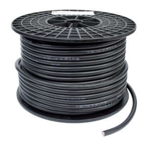Accu kabel dubbel geisoleerd ZWART 35 mm2 (1m)